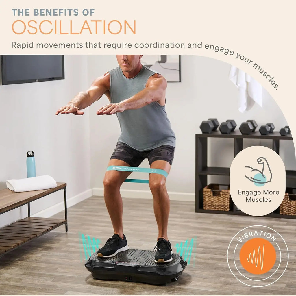 Home Fitness Vibration Plate Exercise Machine for Lymphatic Drainage Full-Body Workout