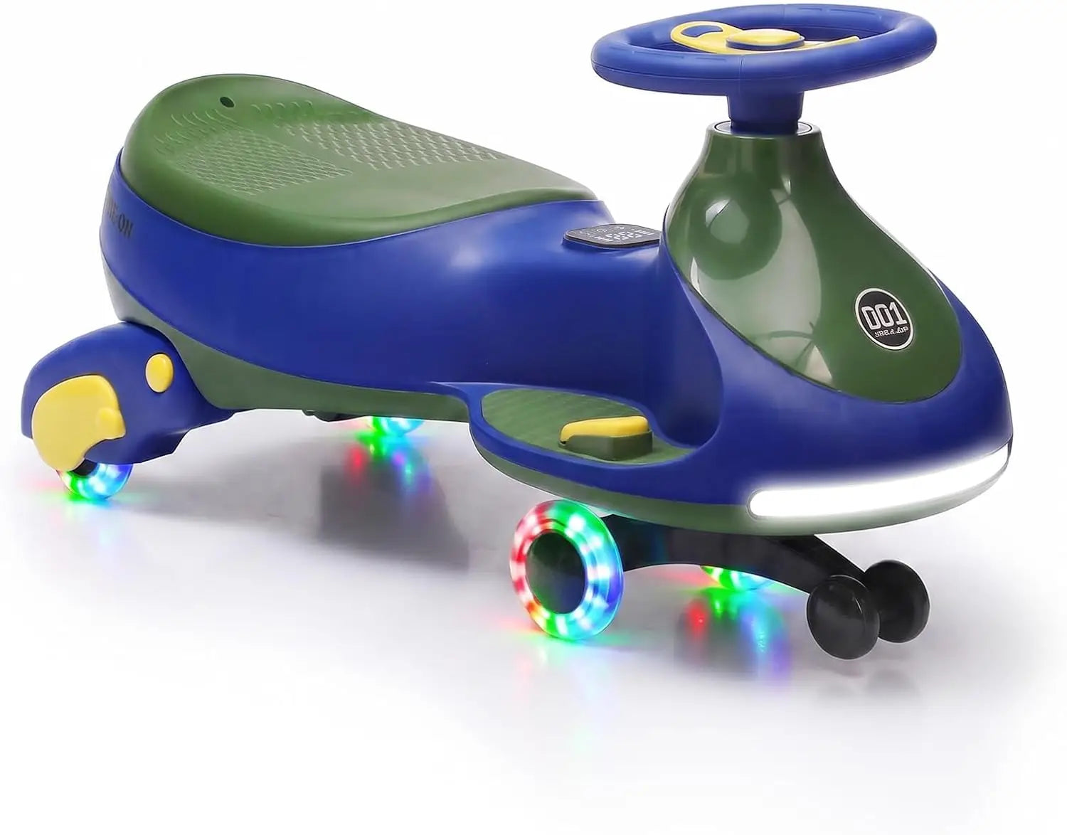 12V 2-in-1 Kids Electric Wiggle Car Ride On – Pedal & Swing, 360° Steering, Flashing Wheels, Music, Anti-Rollover, Rechargeable Battery, High Weight Capacity – Indoor Outdoor