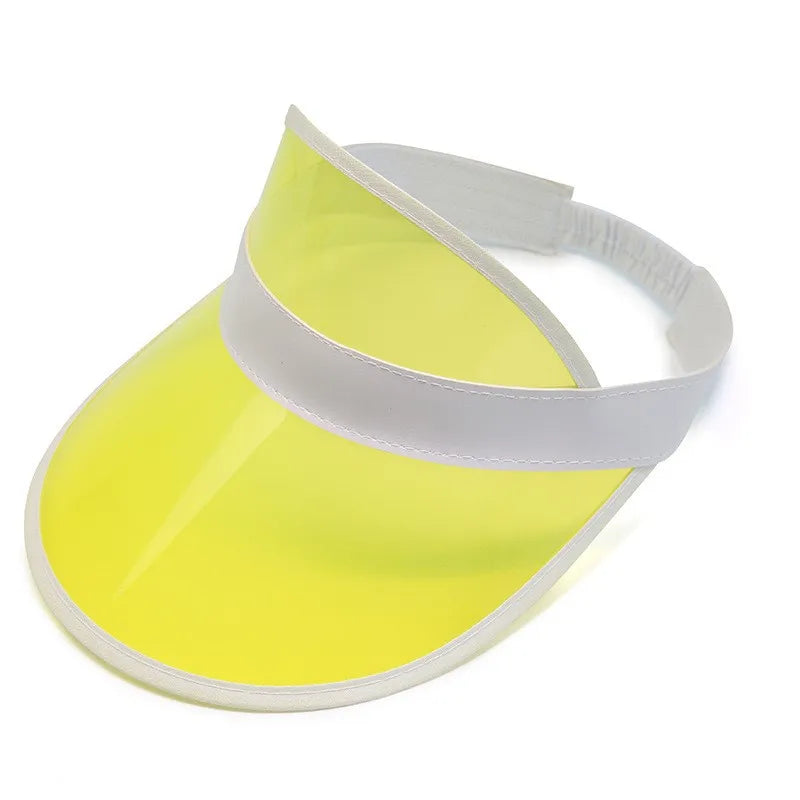 Summer Sky Top Plastic Sun Hat With Adjustable Elasticity And Transparent Sun Visor For Men And Women Outdoor Sports Cap