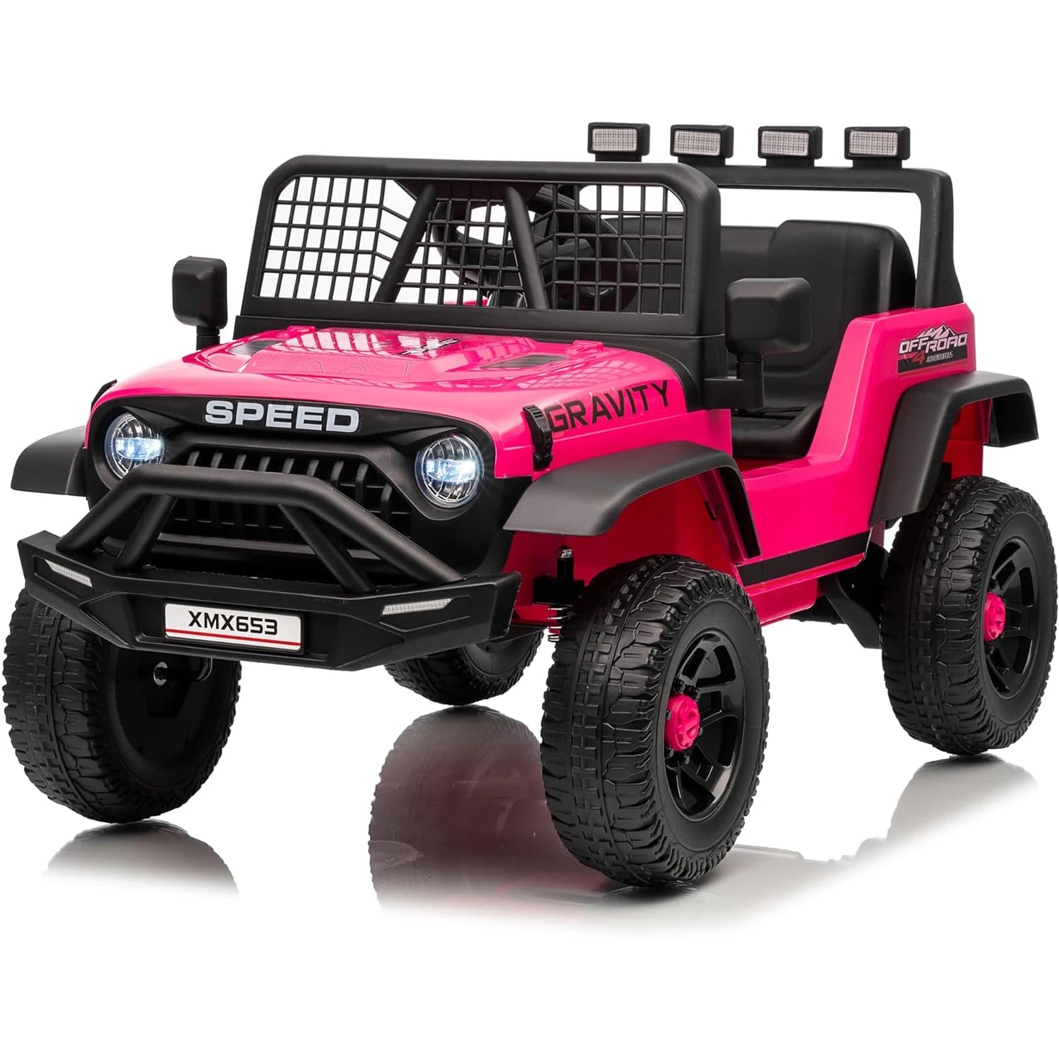 12V Kids Ride On Truck Car w/Parent Remote Control, 3 Speeds, Emergency Braking, LED Lights, Music & Horn Kids Electric Vehicles