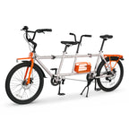 ZUKKA 24" Tandem Bike Double Rider Bicycle All Terrain Tire with Basket Rack for Couple Family Outdoor Cycling