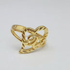 Duoying Custom Initial Rings Personality Hip-Hop Ring Heart Rings Letter Ring Heart Shape Gifts For Mom Gift
