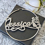 Customized Stainless Steel Earrings Frosted Earrings Personalized Name Jewelry Elf Earrings Sparkling Earrings Christmas Gifts
