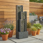 Flowing Water Ornament, 40 Inch Modern Outdoor Circulating Water Fountain, Modern Living Room Office Garden Decor