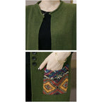 Spring and Autumn New Loose Vest Mid-Length Cardigan Women's Knitwear Sleeveless Vest Jacket
