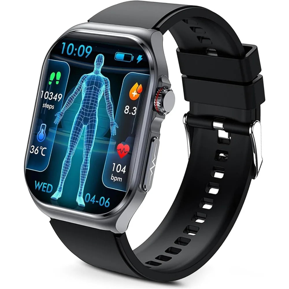 2.04" HD Smartwatch with Call and Health Features for Men and Women