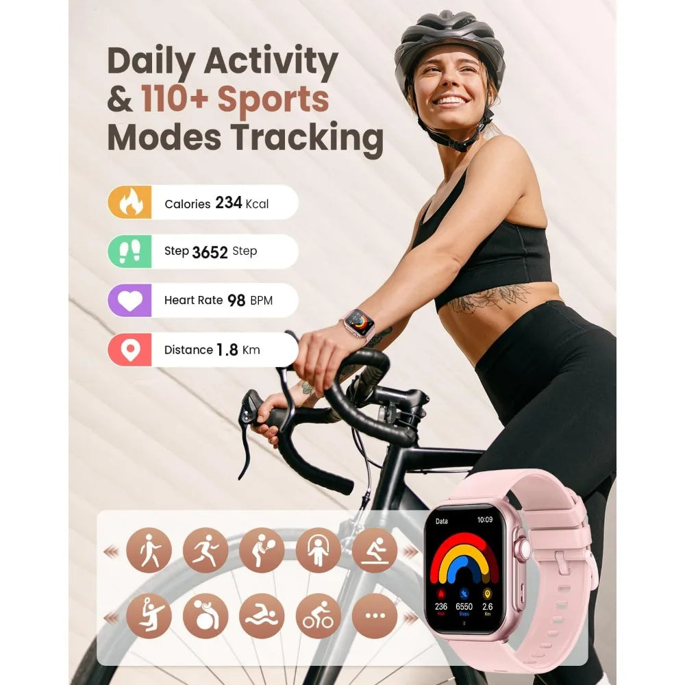 HD Smartwatch with Calls, Messages, Health Tracking and Sports Modes