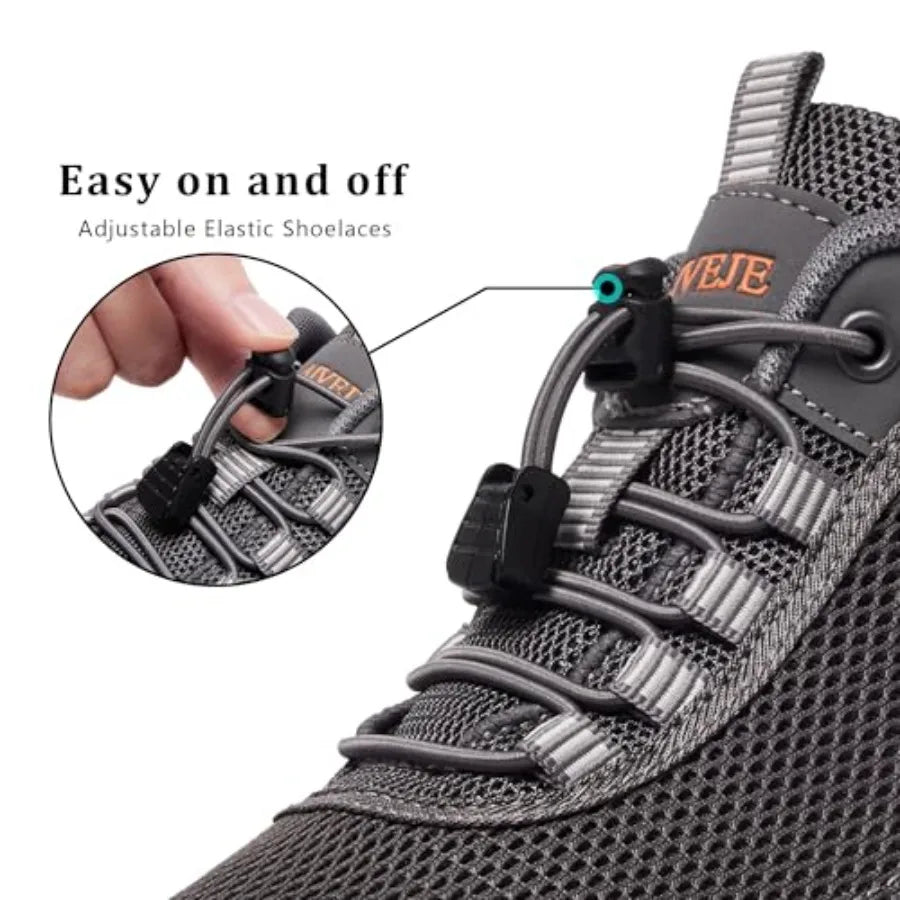 Men's Hiking Shoes Breathable Non-Slip Sneakers Mesh Walking Shoes for Outdoor Trails Trekking Training