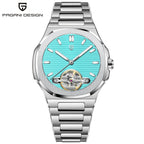 PAGANI DESIGN 2026 Men's Watch Skeleton Luxury Gold Automatic Watch For Men New Stainless steel  Business Mechanical Wristwatch