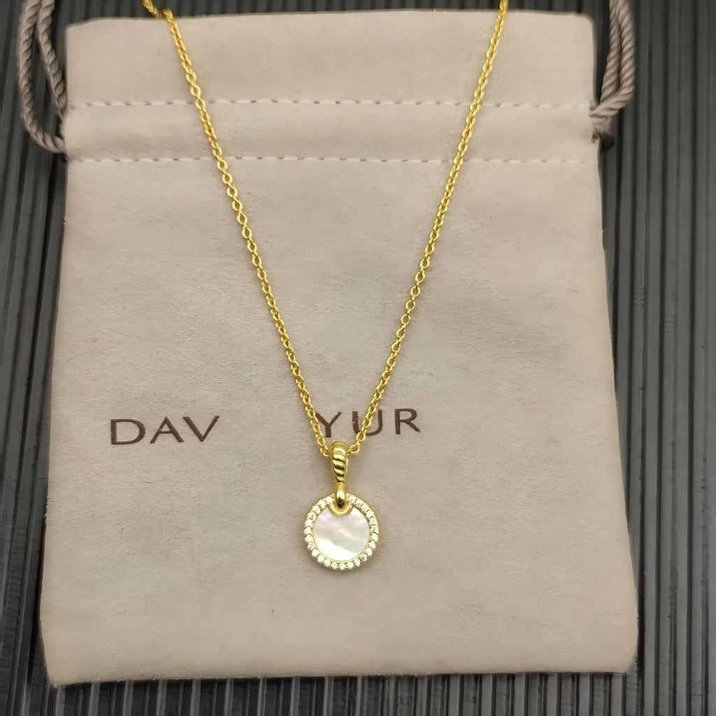 2025 New High-Quality Christmas Elegant and Simple Gold-Plated Round Bracelets and Necklaces Set - Valentine's Day Gift