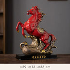 Ceramic Horse Statue, Chinese Zodiac Horse Figurine for Office Desk Home Decor, Success & Luck Gift, Artistic Animal Sculpture