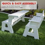 Gen 1 2-in-1 Outdoor Convertible Bench to Picnic Table | Space-Saving, Weather-Resistant Patio Furniture for Yard,, Customized