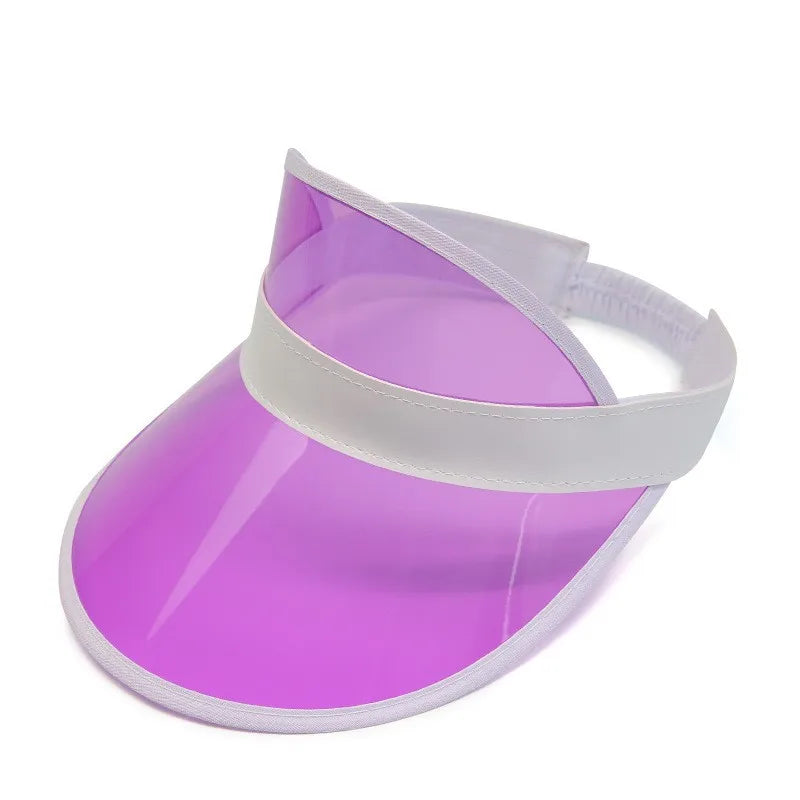 Summer Sky Top Plastic Sun Hat With Adjustable Elasticity And Transparent Sun Visor For Men And Women Outdoor Sports Cap