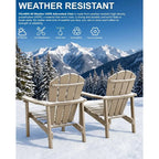 Adirondack Chair Set of 4, All Weather HDPE Fire Pit Chairs, Oversized Plastic Adirondack Chair for Outdoor,, Customized