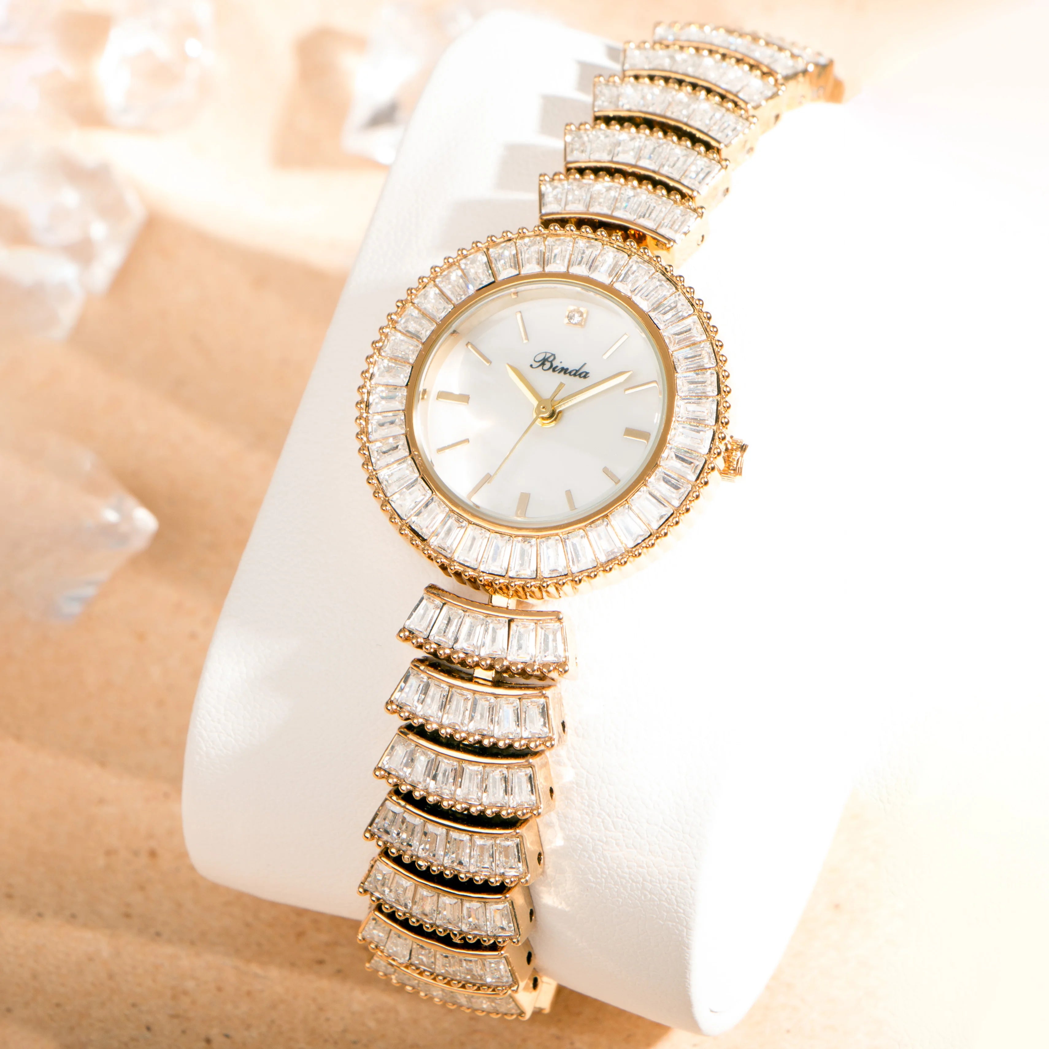 Binda New Fashion Watchstrap Quartz Women Watch Waterproof Luxury Brand Watch For Women Gift with Box