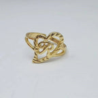 Duoying Custom Initial Rings Personality Hip-Hop Ring Heart Rings Letter Ring Heart Shape Gifts For Mom Gift