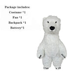 US stock Inflatable Polar Bear Costume Mascot for Advertising Christmas Halloween Adult Fursuit Panda Gorilla Carnival Suit