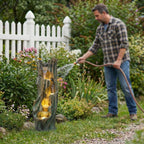 Waterfall Fountain for Outdoor Gardens and Patio Backyards Includes Energy-Efficient LED Lights and Easy Setup for Instant Relaxation