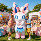 2.2M Cute Rabbit Inflatable Costume Mascot Parade Adult Character Cosplay Birthday Opening Ceremony Party Event Plush Set