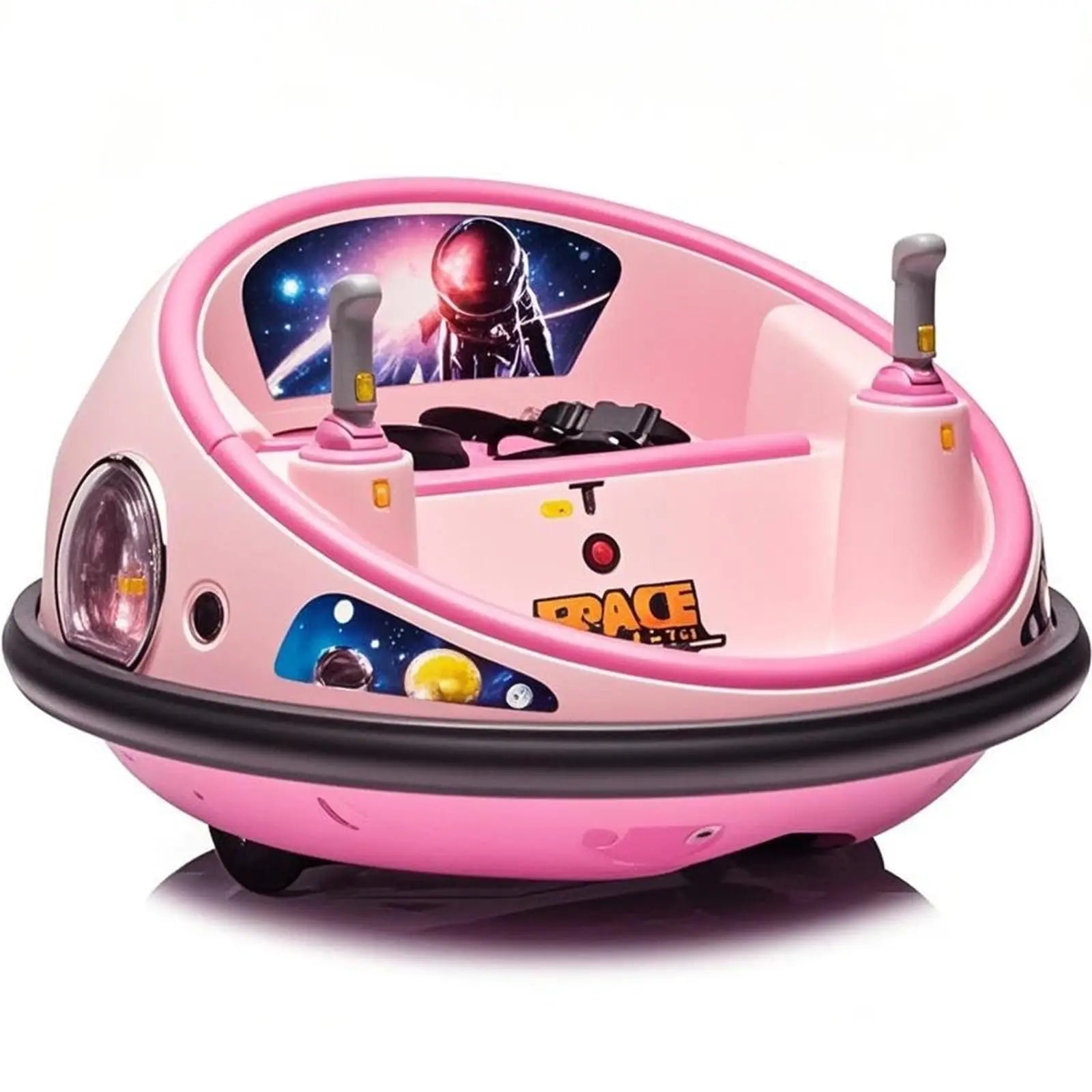 12V Kids Electric Bumper Car With Remote Control, 360° Spin, LED Light, Soft Bumpers, Rechargeable Ride-On Toy For Indoor Outdoor