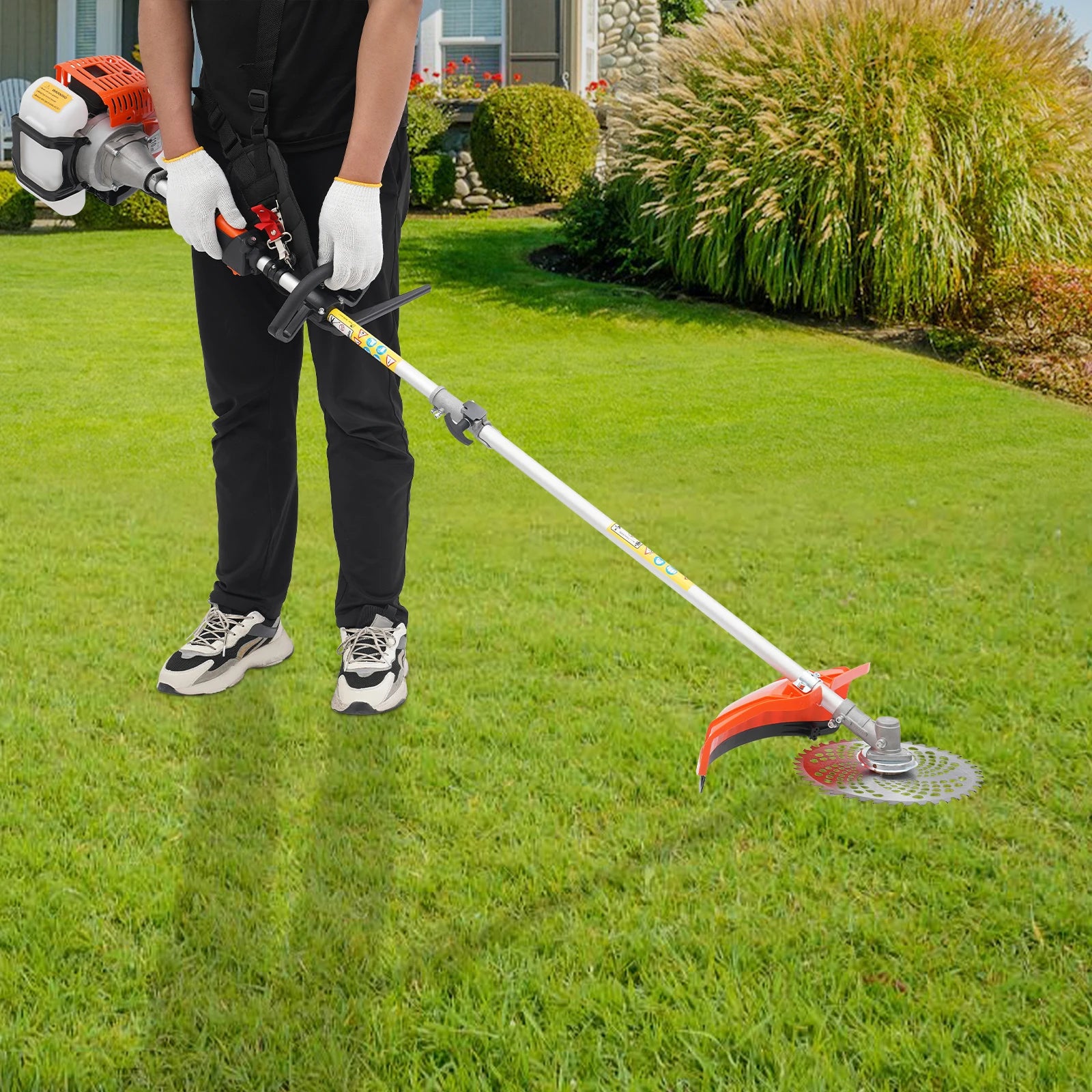 Multi-Functional Trimming Tool+52cc Displacement, Gas Hedge Trimmer+1.7KW Power, 5-in-1 Trimming Tool+6500-8500RPM Speed, For Gardens Fences Porches Paths Weeds Shrubs Maintenance, Gardening Enthusiasts Professional Landscape