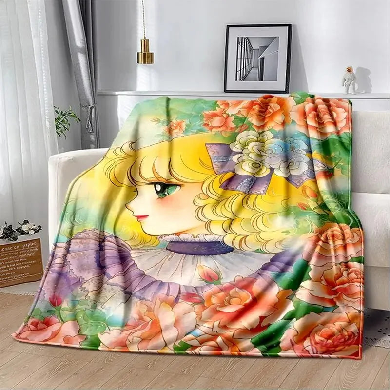 2026 New Style Candy Candy Girl Cartoon Anime Soft Plush Blanket,Flannel Throw Blanket Polyester Blanket