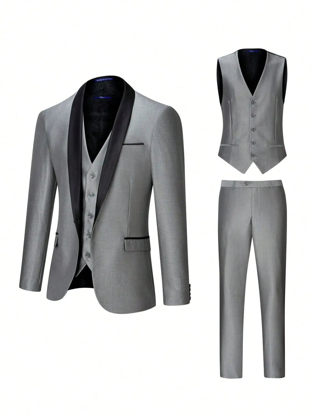 Customized Luxury Men Suits Single Breasted Peak Lapel 3 Piece Jacket Pants Vest Full Sets High Quality Clothing Terno Blazers