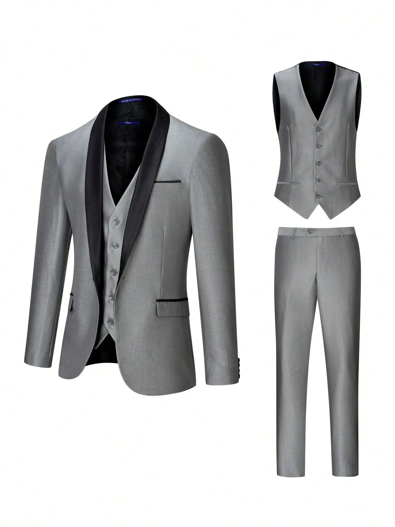 Customized Luxury Men Suits Single Breasted Peak Lapel 3 Piece Jacket Pants Vest Full Sets High Quality Clothing Terno Blazers