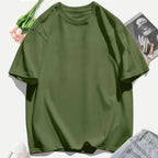 Short Sleeve T-shirt Minimalist Solid Plain Cotton O Neck Oversized Loose Sport Daily Women Summer All Season