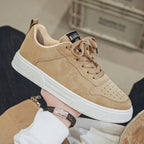 Solid Color Lace Up Thick Sole Skate Shoes Comfortable Non Slip Versatile Casual Walking Sneakers For Men Daily Outdoor All