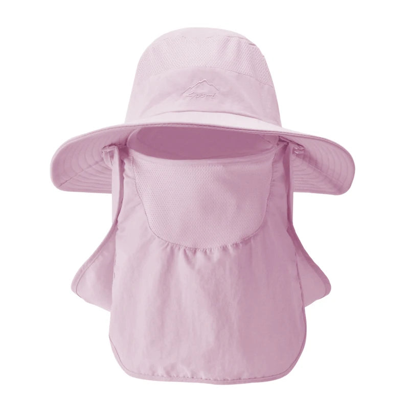 Fisherman's hat, male sun hat, summer outdoor quick drying sun hat, fishing breathable sun hat, female face mask hat