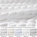 Luxury Cross-Stitch Design Quilt Bedding Set Lightweight Soft Summer Bedspread All-Season Quilted Coverlet with 2 Pillow Shams Twin Queen King California King Size Bed Covers