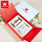 OLEVS 5501 Women Watch Fashion Tungsten Steel Brand Luxury Waterproof Watch Elegant Rose Gold Diamond Noble Women Quartz Watch