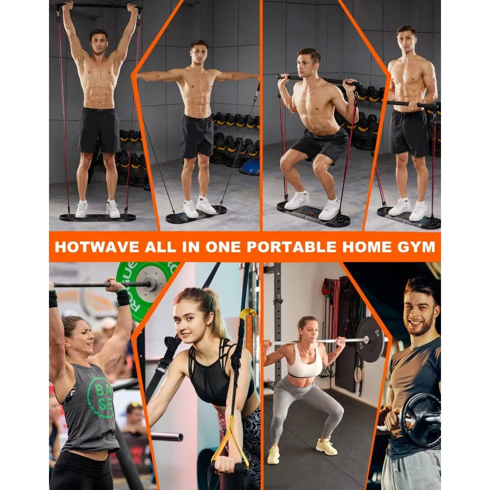 HOTWAVE Push Up Board, Portable PushUp Board, Foldable 20 in 1 Push Up Bar | Multifunctional Pushup Handles for Floor, Professional Strength Training Equipment For Men and Women at Home Gym