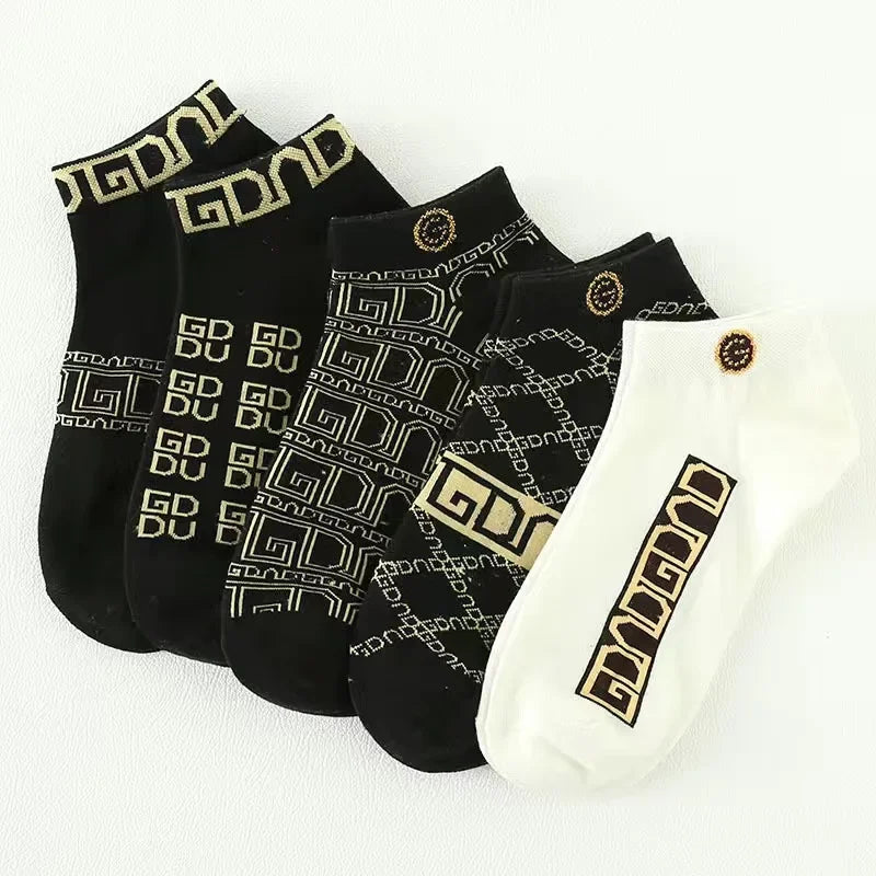 US Warehouse Fast Shipping 5/10 Pairs Men Thin Breathable Low Cut Ankle Socks Anti Odor Moisture Wicking Lightweight Comfort Versatile Daily Casual Footwear Support Dropshipping