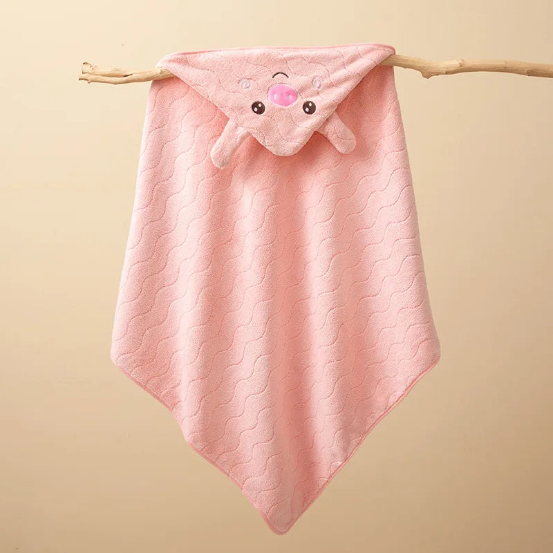 Toddler Bathrobe Infant Bath Towel Boy Girl Blankets Swaddle With Hood Cartoon Coral Fleece Towel Blanket Newborn Kids Bedding baby bath towel banheiras de bebê robôs bathrobes