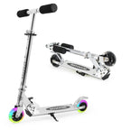 Kick Scooter for Ages 3+,Kid, Teens Light-Up ABEC-10 Wheels Foldable Kick Scooters for Girls Boys with 3 Adjustable Handlebar and Rear Brake