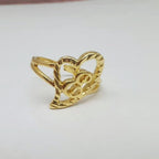 Duoying Custom Initial Rings Personality Hip-Hop Ring Heart Rings Letter Ring Heart Shape Gifts For Mom Gift