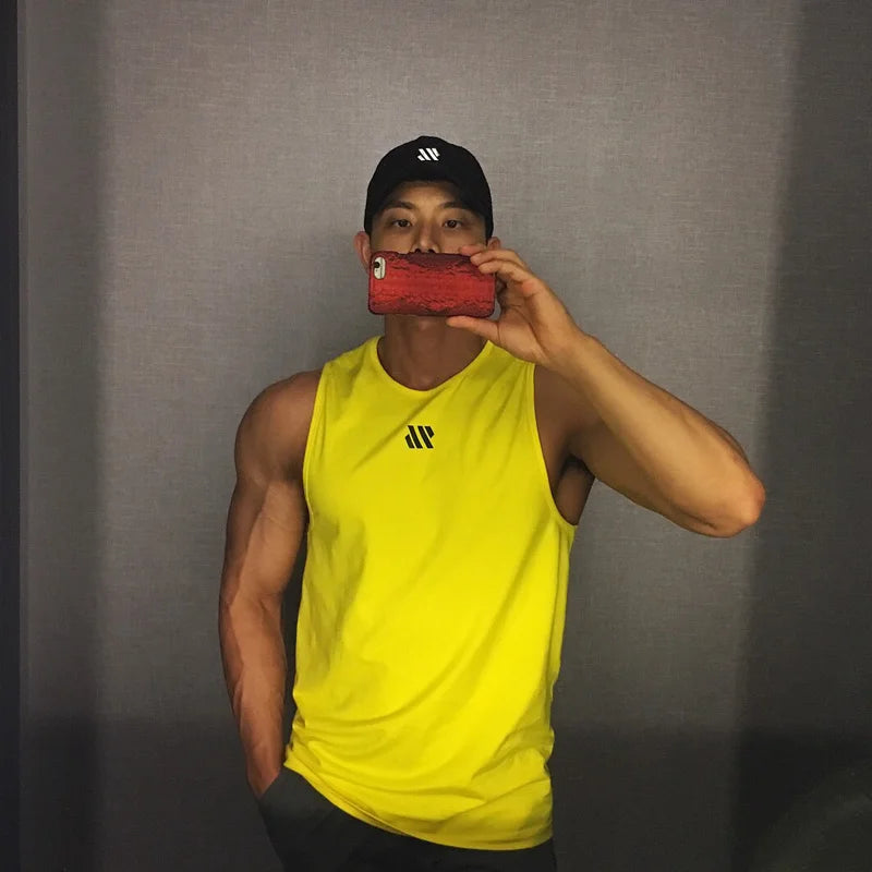 Gitf Men Bodybuilding Tank Tops Gym Workout Fitness Sleeveless Shirt Running Clothing Stringer Singlet Summer Casual Vest