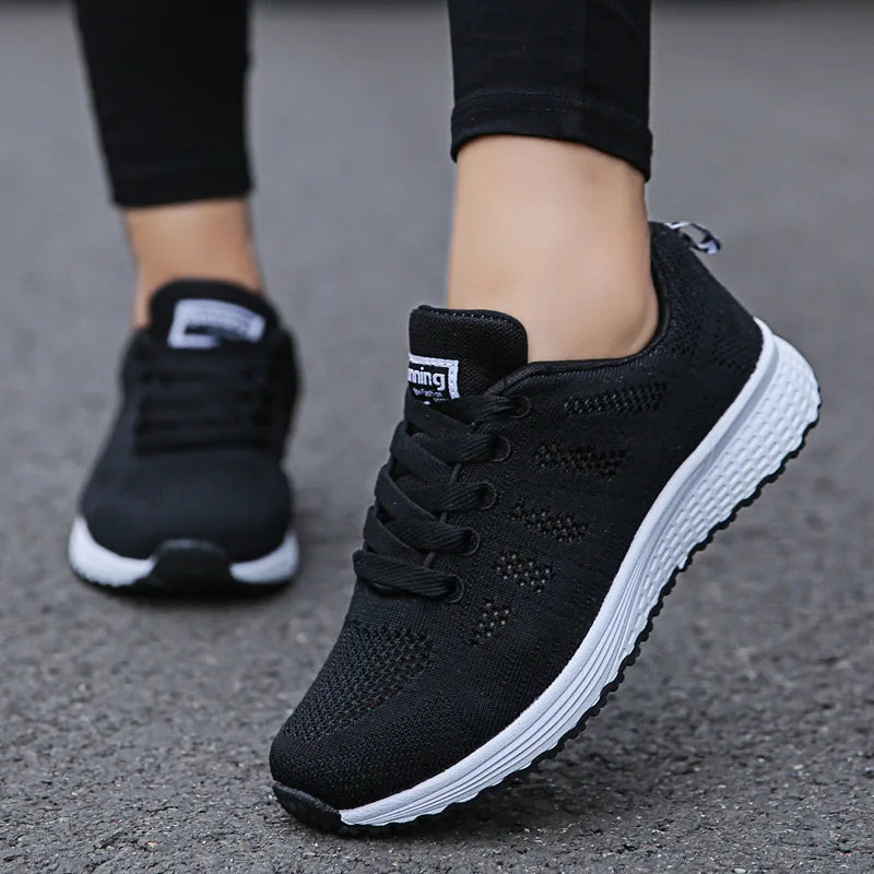 Women Casual Shoes Fashion Breathable Walking Mesh Flat Shoes Woman White Sneakers 2024 Tenis Feminino Female Shoes
