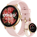 Smart Watch for Women: Activity Tracker, 40mm, Call & Fitness Features, 2 Bands, Pink