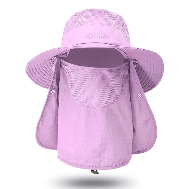Fisherman's hat, male sun hat, summer outdoor quick drying sun hat, fishing breathable sun hat, female face mask hat