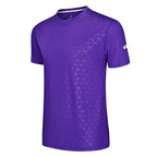 Summer Men Athletic Short Sleeve Dry Fit Sport T Shirt Polyester Breathable Gym Yoga Golf Workout Daily Top