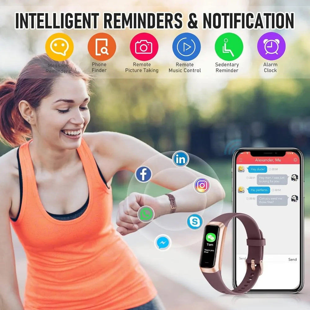 24/7 Heart Rate Monitor, Calorie and Sleep Tracker, 1.10" AMOLED Touch Screen Smartwatch for Men and Women