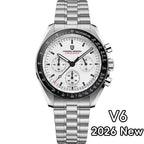 PAGANI DESIGN 1701 Moon Watches 2026 New Woven Strap Luxury Quartz Watch For Men Speed Chronograph AR Sapphire Mirror Wristwatch