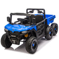 24V 400W Kids Ride on Electric Tractor with Parent Remote Control Suspension Bluetooth Music 1.86-3.11MPH for Kids Blue