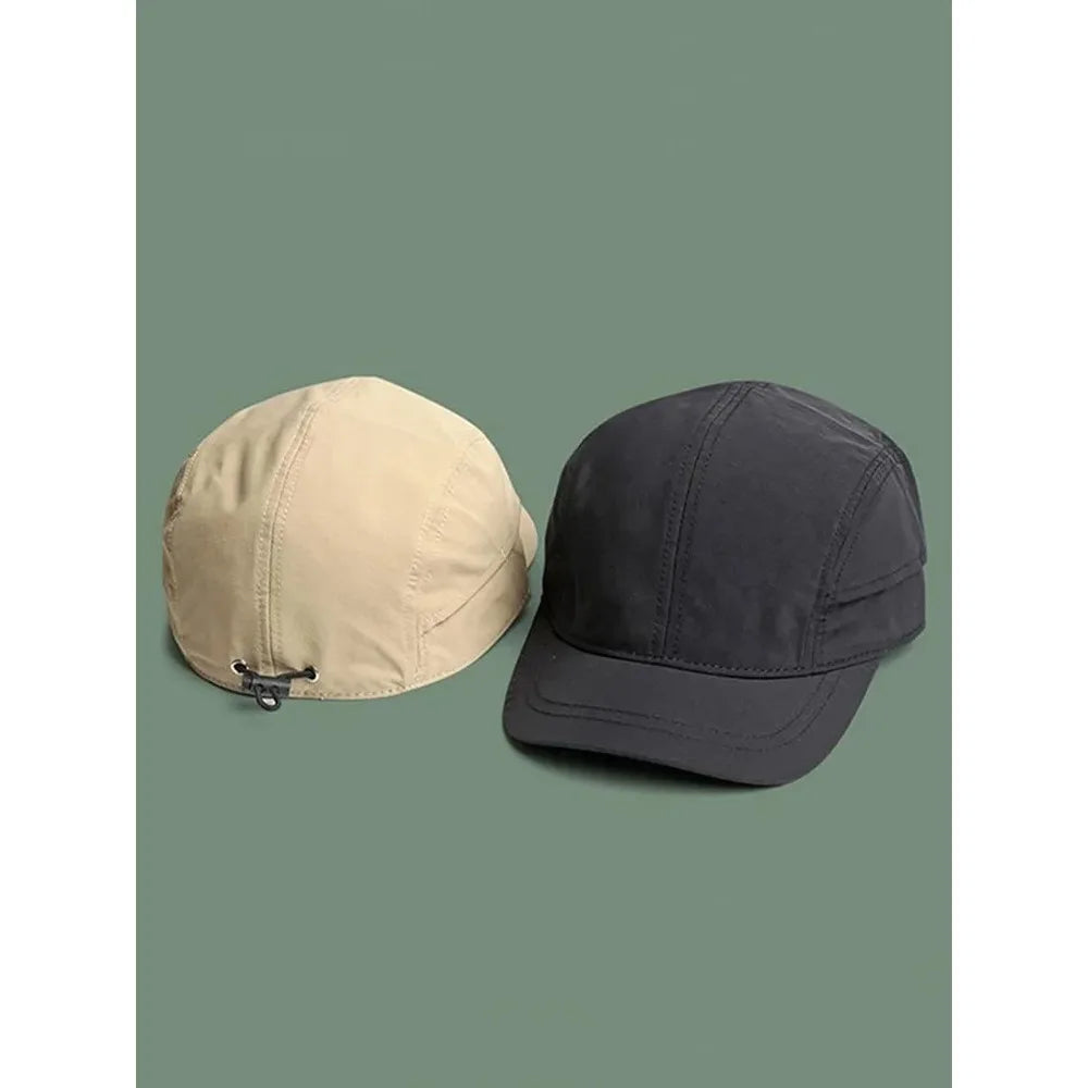 Thin Summer Outdoor Sunscreen Quick-drying Baseball Cap Men's Short Solid Color Light Board Baseball Cap