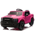 24V 160W Kids Ride on Electric Truck with Parent Remote Control Suspension LED Lights Bluetooth Music Storage for Kids Pink