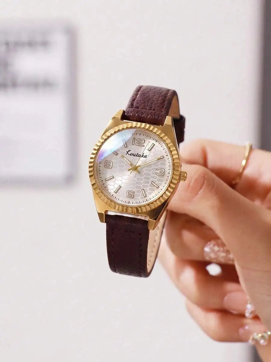 LIANDU LIANDU Vintage Fashion Minimalist Casual Women's Watch, Oval Case, PU Strap, Exquisite Small Dial, Elegant And Charming,