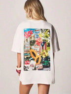Oversized Cotton T-Shirt For Women Summer Casual Beach Wear